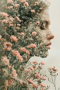 Frau mit Blumen