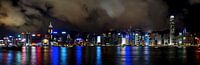 Hongkong, Victoria Harbour bei Nacht von Atelier Liesjes Miniaturansicht