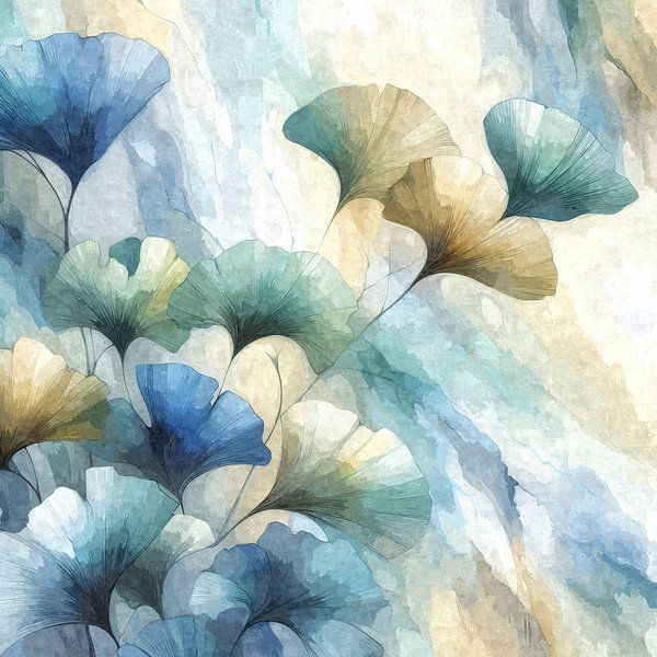 Ginkgoblätter im Wind von Sabine Wagner