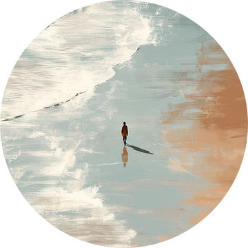 Strandwandeling modern en abstract