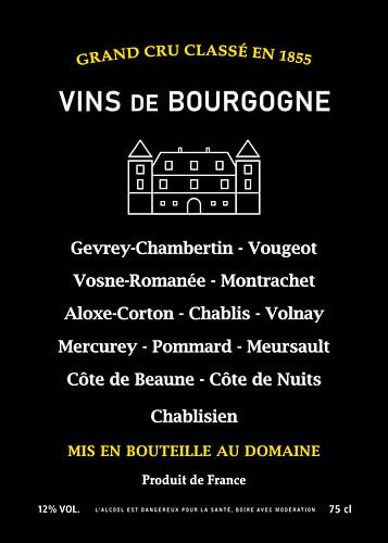 Vins Grands Crus Bourgogne Beaune France