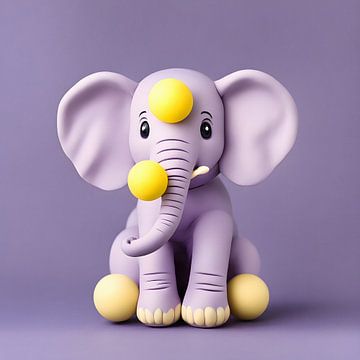 Lilac Little Elephant by Georgia Chagas