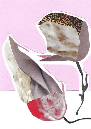 Roze abstracte bloem van Elena Schuh