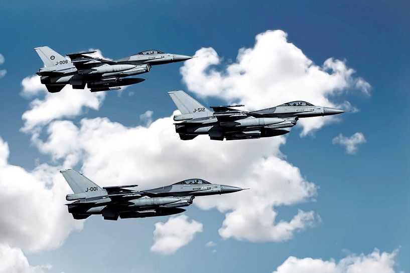 F-16 Fighting Falcons in Formation von Gert Hilbink