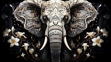 Illuminated Elephant by ByNoukk