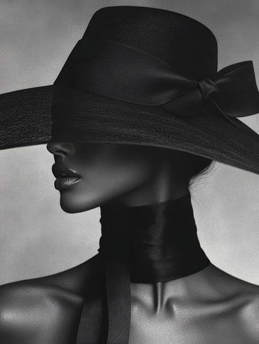 Stijlvol portret in zwart