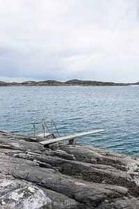Sprungbrett in Glesvaer in Norwegen - Natur- und Reisefotografie