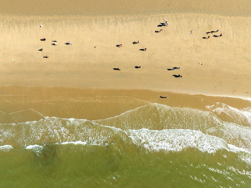 Waves hitting the beach at the North Sea shore in North Holland  by Sjoerd van der Wal Photography