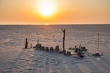Sandcastle on the beach of Terschelling by Stijn Smits