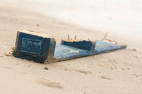 Sloophout op het strand