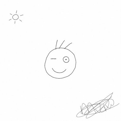 Sonnenschein mit abstraktem Lächeln