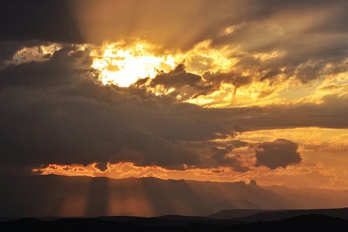 Zonsondergang in Zuid Afrika