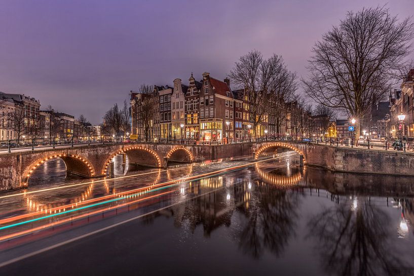 Keizersgracht Amsterdam pendant la soirée. par Dennisart Fotografie