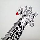 HeartFlow Giraffe von Helma van der Zwan Miniaturansicht