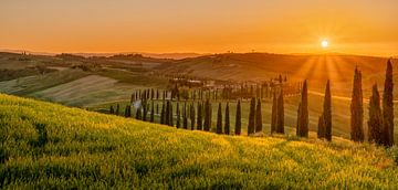 Perfect sunset over Tuscany