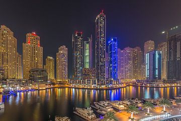 Dubai by Night - Dubai Marina - 1 van Tux Photography