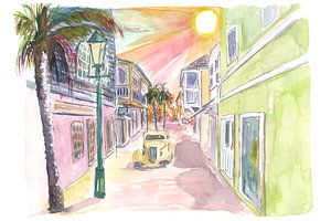 Philipsburg St. Maarten Niederländisch Karibik Koloniale Straße Exkursion Szene