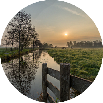 Prachtige polder zonsopkomst van Hans Goudriaan
