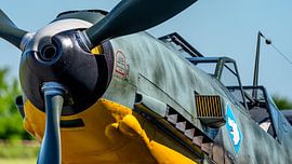 Gros plan sur l'avion de chasse Messerschmitt Bf 109. sur Jaap van den Berg