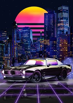 Pontiac Firebird Synthwave sur Ali Firdaus