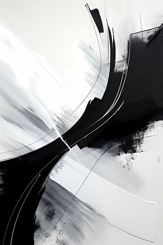 Abstract Painting Monochrome, black and white