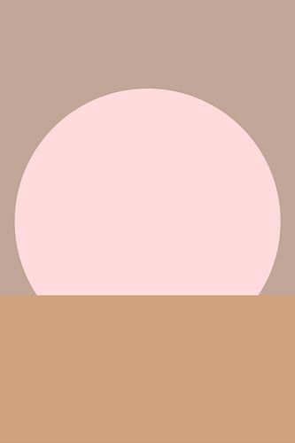 Lever de soleil abstrait sur un horizon paisible