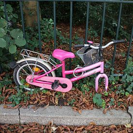 vélo enfant rose sur Ard Edsjin