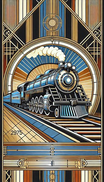 Art Deco Steam Train von Eric Nagel