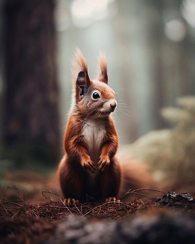 Eichhörnchen im Wald