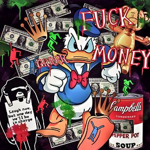 Donald F*ck Money von KleurrijkeKunst van Lianne Schotman