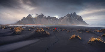 Panorama van de Vestrahorn op Stokssness
