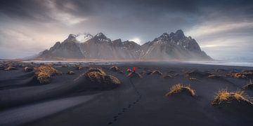 Panorama vom Vestrahorn auf Stokssness von Frans van der Boom