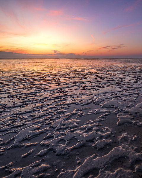 A Breathtaking View of the Wadden Sea at Sunset by Hevonax Photography