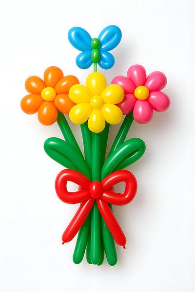 Balloon art of a bunch of flowers. by Johannes