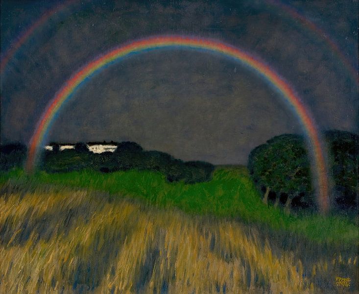Franz von Stuck - Regenbooglandschap (1927) van Peter Balan