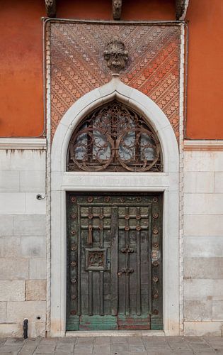 Old door in the center of Venice, Italy