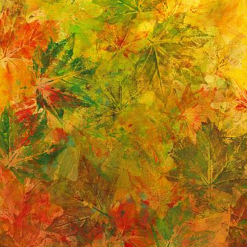 Herfstbladeren abstract van Karen Kaspar