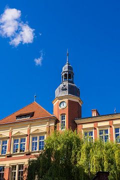 Uitzicht op historische gebouwen in de stad Görlitz van Rico Ködder