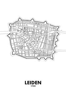 Plan de la ville de Leyde 1742