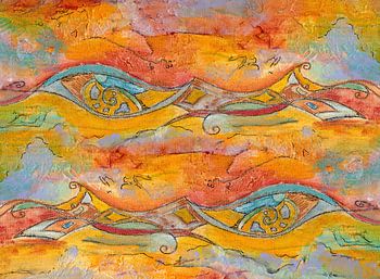 moderne Komposition mit Ornamenten