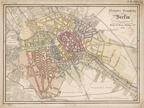Berlijn, kaart 1826