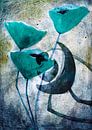 Poppy Schilderij - Papaver abstractie van Christine Nöhmeier thumbnail