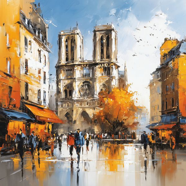 Schilderij Notre-Dame de Paris van ARTemberaubend