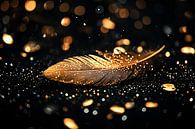 Luxury gold feather art design by Imperial Art House thumbnail