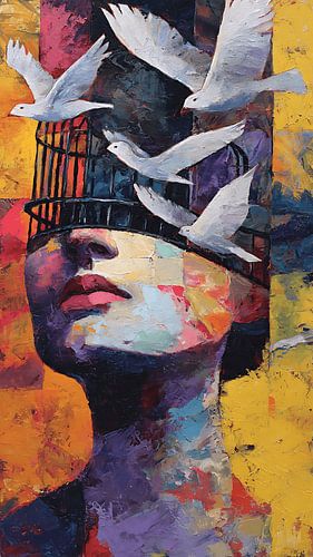 Gekooide geest, vogels slaan hun vleugels uit