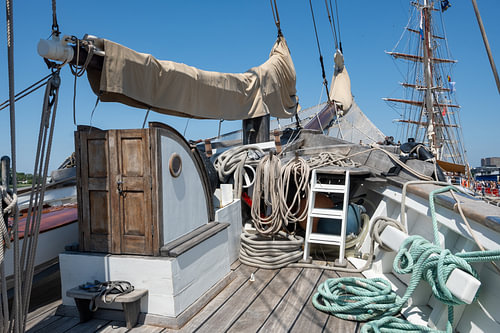Dek van een Tall Ship in Antwerpen