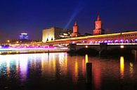 Oberbaumbrücke Berlijn bij nacht van Frank Herrmann thumbnail