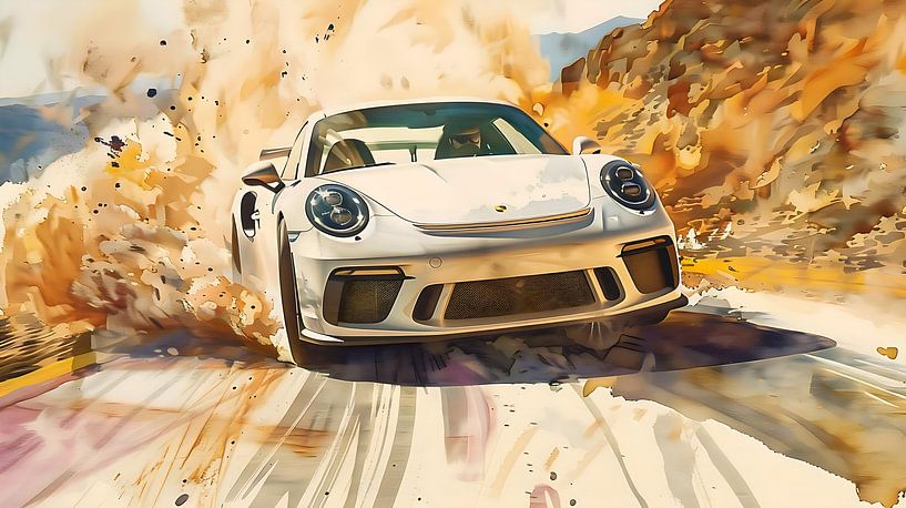 Weißer Porsche 911 GT3 von PixelPrestige