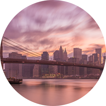 New York Skyline - Brooklyn Bridge 2016 (2) van Tux Photography