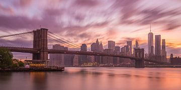 New York Skyline - Brooklyn Bridge 2016 (2) van Tux Photography